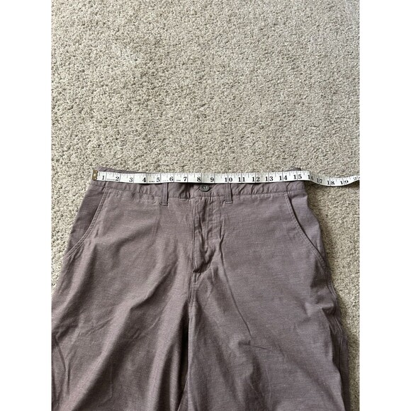 JOHNNIE-O Gray Microstripe Flat Front  9" Golf Shorts Men's Size 30 Gray Purple - Picture 5 of 6